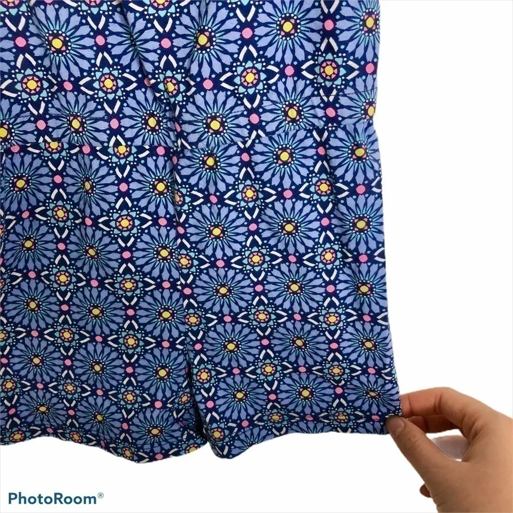 Old Navy Blue Floral Romper Sz XS 5